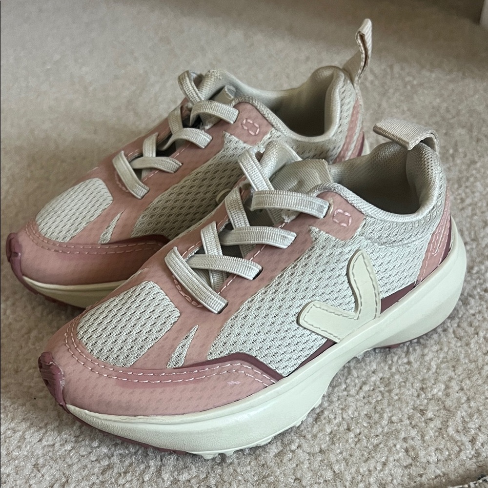 Veja Canary Pink and Cream Sneakers